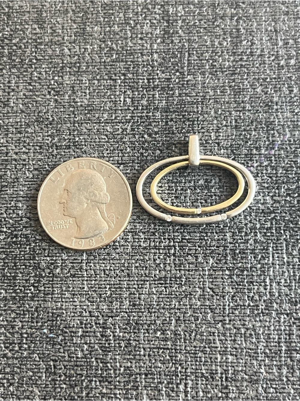 925 two toned pendant